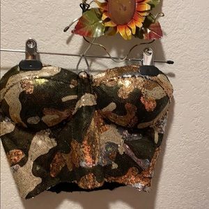 Charlotte Russe Sequence beautiful half top